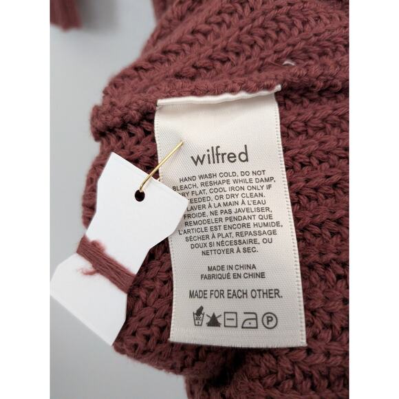 NWT Aritzia Wilfred Seville Merino Wool Sweater Dress Ashy Rose Pink Size Small - Picture 9 of 11